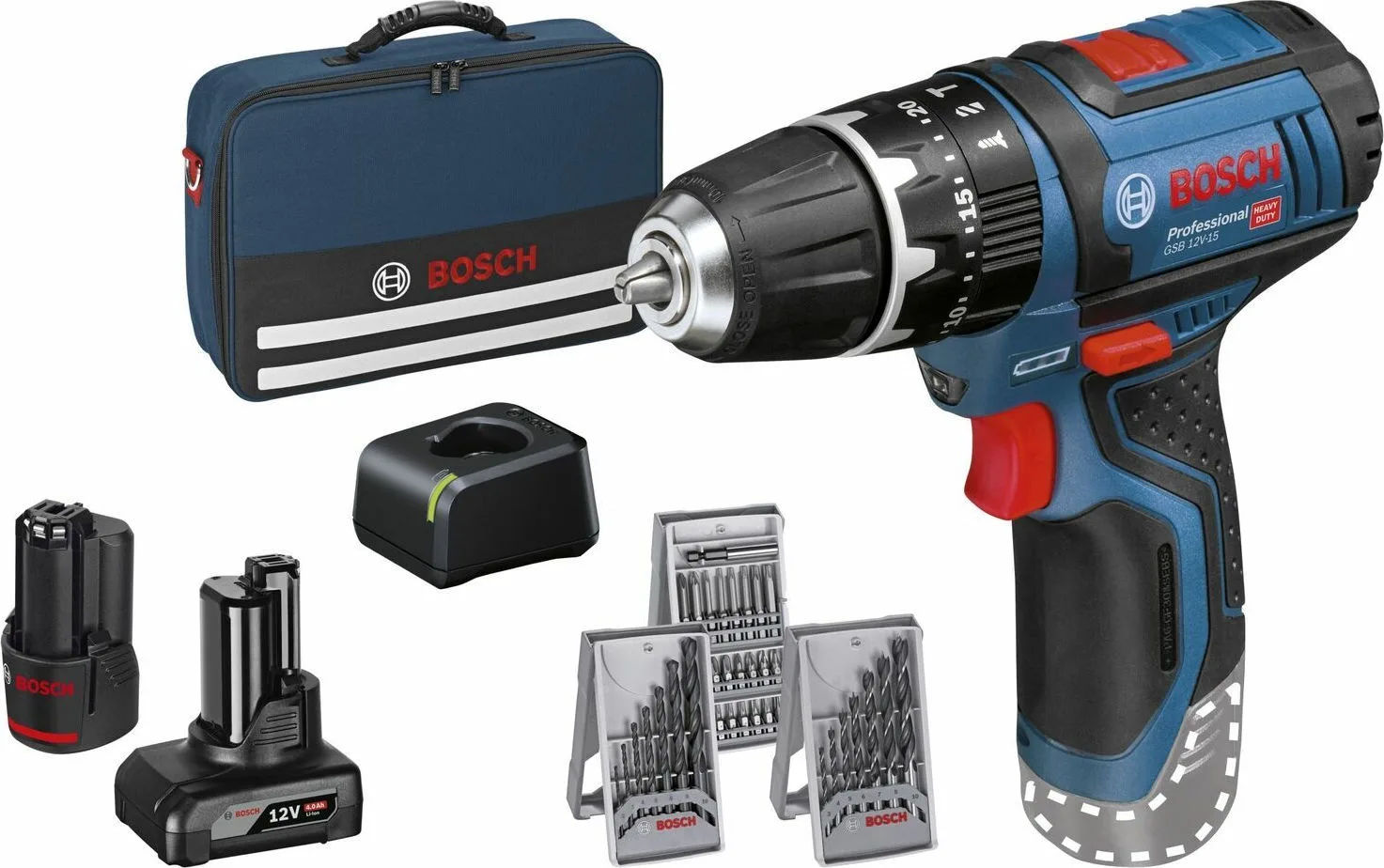 20190612123729_bosch_gsb_12v_15_professional_06019b690g.jpeg Bosch GSB 12V-15 Κρουστικό Δραπανοκατσάβιδο Μπαταρίας 12V 1x2Ah & 1x4Ah 06019B690G - Image 1