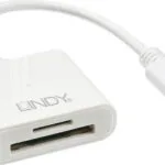 Lindy Card Reader USB 3.1 Type-C για SD/microSD Λευκό (43185)