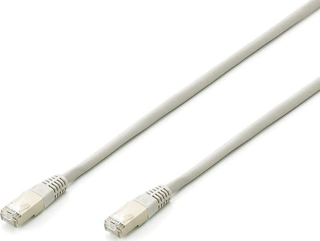 20190625133650_equip_s_ftp_cat_6_cable_1m_gri_605500.jpeg Equip S/FTP Cat.6 (Gigabit) Καλώδιο Δικτύου Ethernet 1m Γκρι 605500 - Image 1