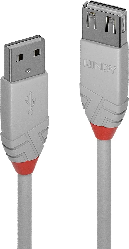 Lindy USB 2.0 Cable USB-A male - USB-A female 0.2m (36710) - Image 1