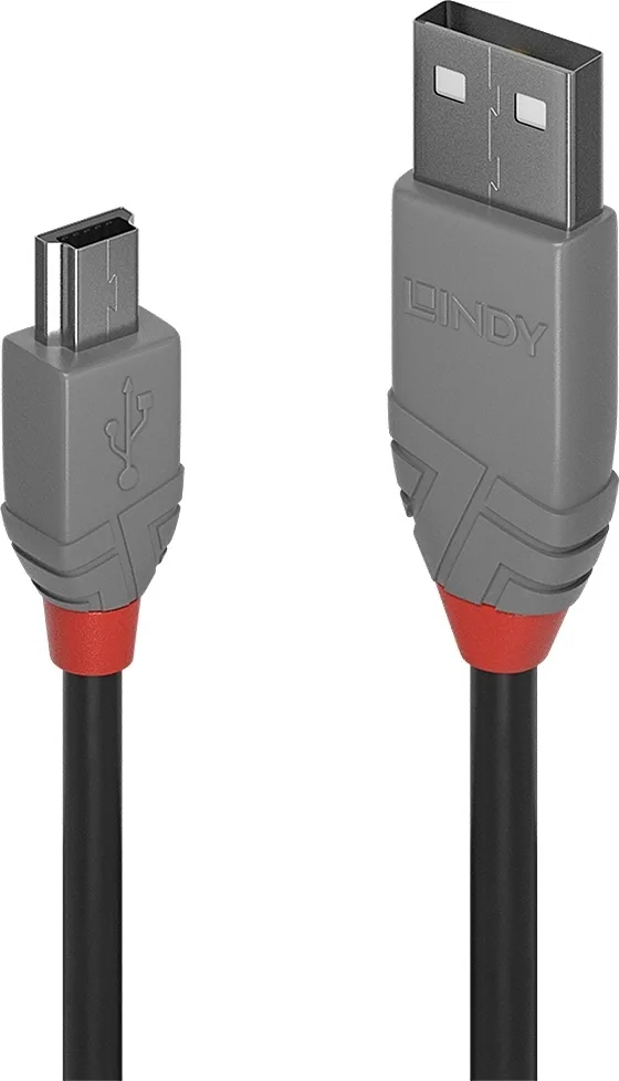 Lindy USB 2.0 Cable USB-A male - mini USB-B male 2m (36723) - Image 1