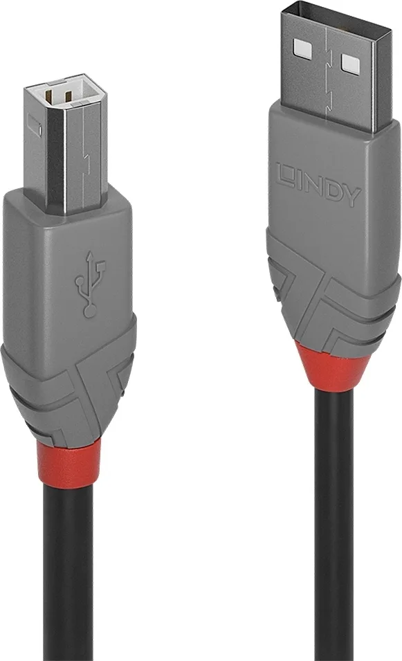 Lindy USB 2.0 Cable USB-A male - USB-B male 0.2m (36670) - Image 1