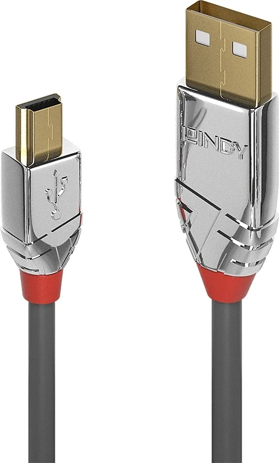 Lindy USB 2.0 Cable USB-A male - mini USB-B male 0.5m (36630) - Image 1