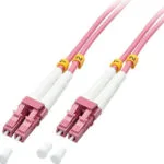 Lindy Καλώδιο Οπτικής Ίνας LC-LC 1m Ροζ 46340