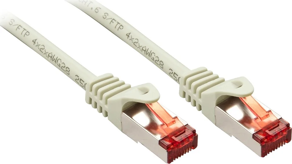 Lindy S/FTP Cat.6 (Gigabit) Καλώδιο Δικτύου Ethernet 0.5m Γκρι 47341 - Image 1