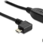 DeLock Angle (90°) / Regular USB 2.0 to micro USB Cable Μαύρο 0.5m 83271 1τμχ