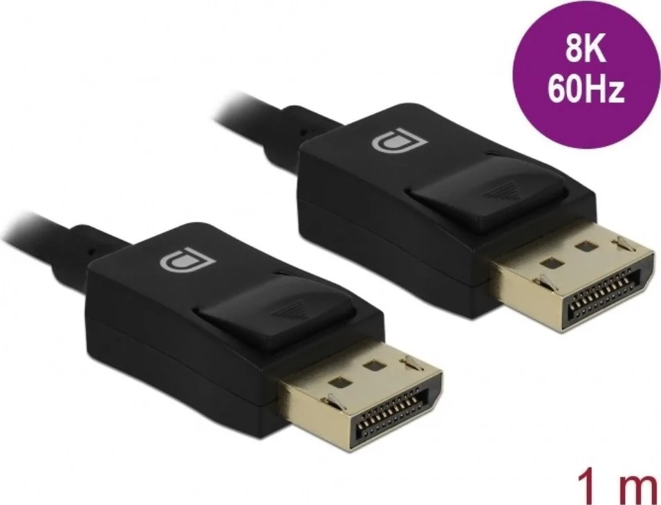 20190930145415_delock_cable_displayport_male_displayport_male_1m_85300.jpeg DeLock Cable DisplayPort male - DisplayPort male 1m Μαύρο (85300) - Image 1