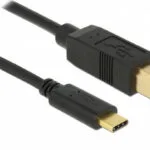 DeLock USB 2.0 Cable USB-C male - USB-B Μαύρο 3m 83666