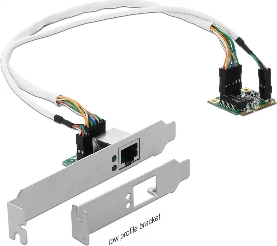 DeLock Ενσύρματη Κάρτα Δικτύου Gigabit (1Gbps) Ethernet Μini PCI-e 95265 - Image 1