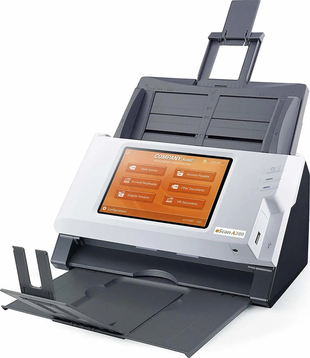 20191216151630_plustek_escan_a280_enterprise.jpeg Plustek eScan A280 Enterprise Sheetfed Scanner A4 με WiFi - Image 1