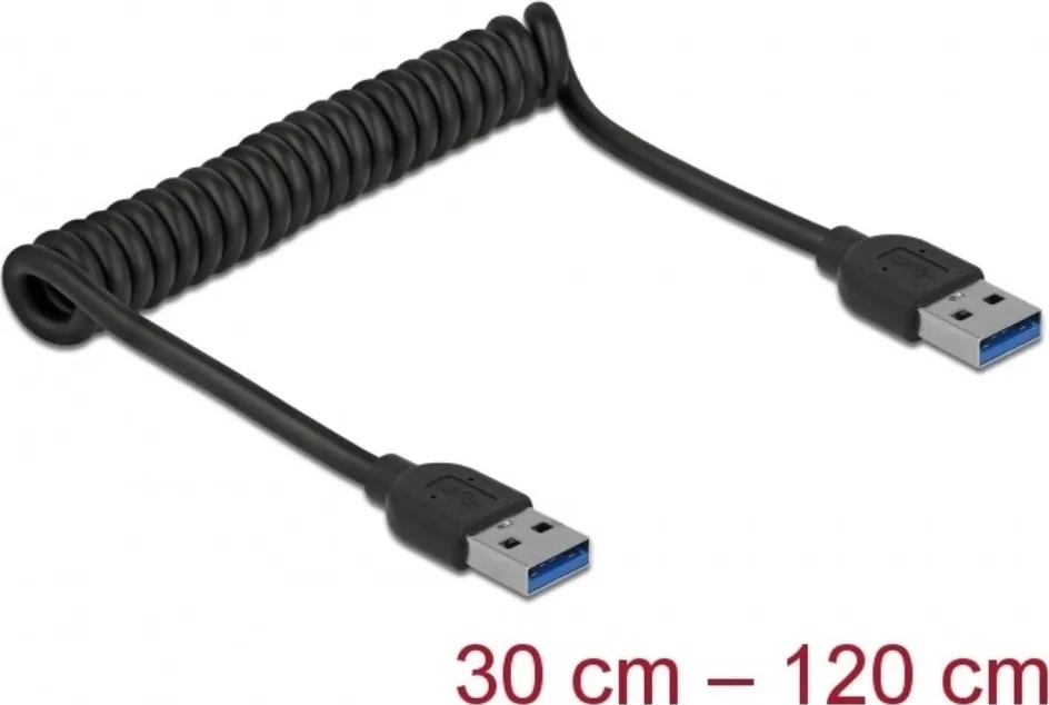 DeLock USB 3.0 Cable USB-A male - USB-A male 0.3m (85348) - Image 1