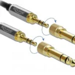 DeLock Καλώδιο Ήχου 3.5mm male - 3.5mm male Μαύρο 1m 85785