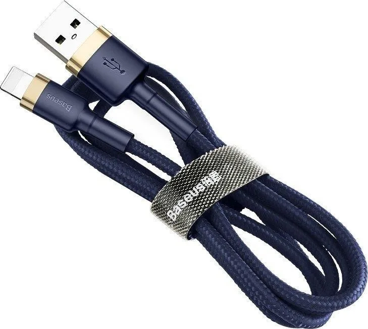 Baseus Cafule Braided USB to Lightning Cable Μπλε 1m (CALKLF-BV3) - Image 1