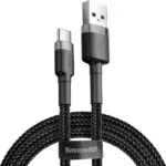 Baseus Cafule Braided USB 2.0 Cable USB-C male - USB-A Μαύρο 0.5m CATKLF-AG1