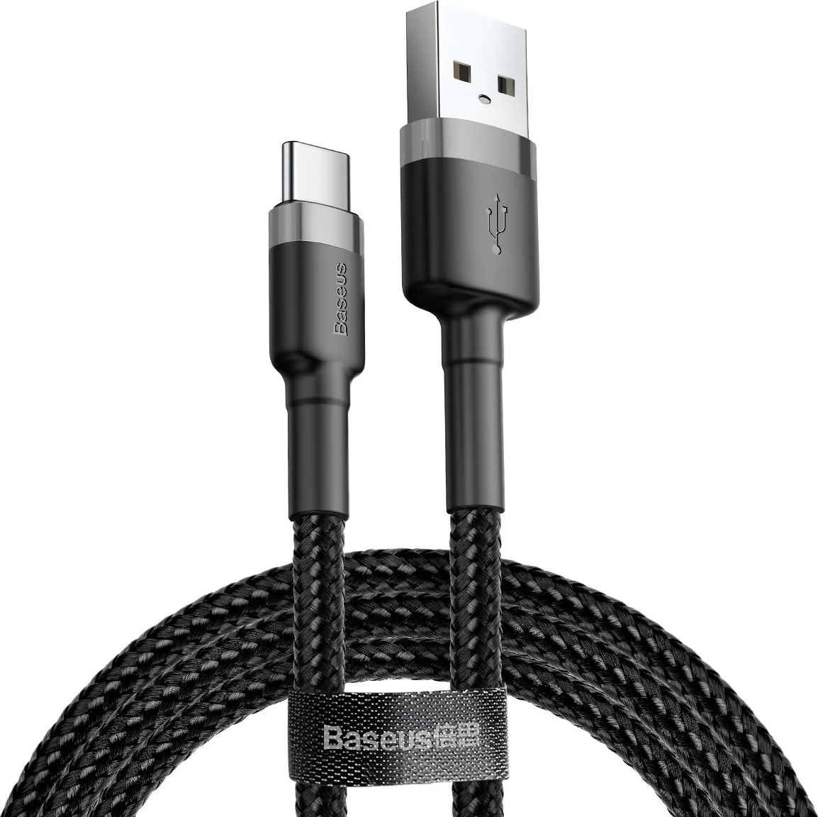 Baseus Cafule Braided USB 2.0 Cable USB-C male - USB-A Μαύρο 0.5m CATKLF-AG1 - Image 1