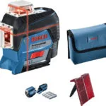 Bosch GLL 3-80 C Professional Αυτορυθμιζόμενο Γραμμικό Αλφάδι Laser Κόκκινης Δέσμης 12V με Εύρος Εργασίας 30m
