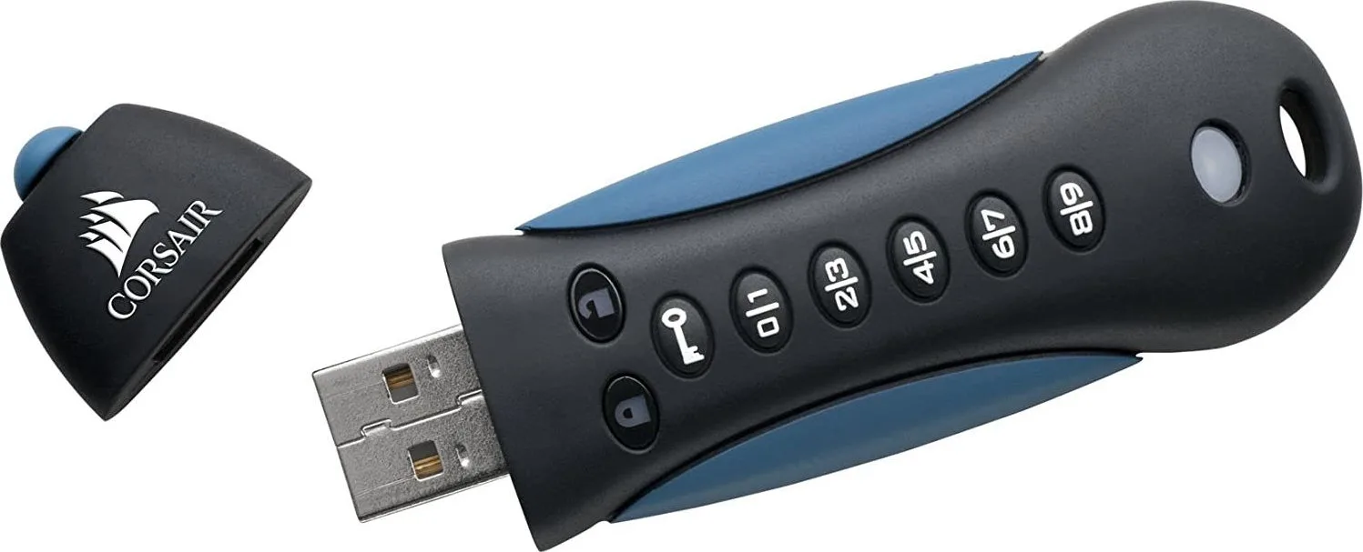 20200309114555_corsair_padlock_3_128gb_usb_3_0.jpeg Corsair Padlock 3 128GB USB 3.0 Stick Μπλε - Image 1