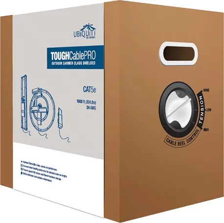 Ubiquiti U/FTP (STP) Cat.5e (Gigabit) Καλώδιο Δικτύου Ethernet εξωτερικού χώρου χωρίς ακροδέκτες 305m Γκρι TC-PRO - Image 1