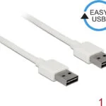 DeLock USB 2.0 Cable USB-A male - USB-A male Λευκό 1m 85193