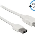 DeLock USB 2.0 Cable USB-A male - USB-A female Λευκό 3m 85201