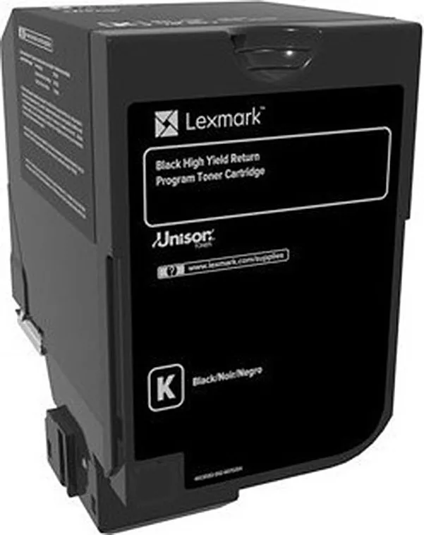 20200316200619_lexmark_black_toner_74c2hk0.jpeg Lexmark 74C2HK0 Γνήσιο Toner Laser Εκτυπωτή Μαύρο High Yield Return Program 20000 Σελίδων - Image 1