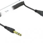 DeLock Cable 6.3mm male - 6.3mm female 2m Μαύρο (99972)