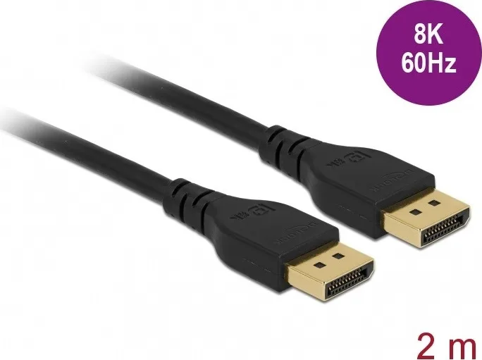 20200401165930_delock_cable_displayport_male_displayport_male_2m_85910.jpeg DeLock Cable DisplayPort male - DisplayPort male 2m Μαύρο (85910) - Image 1