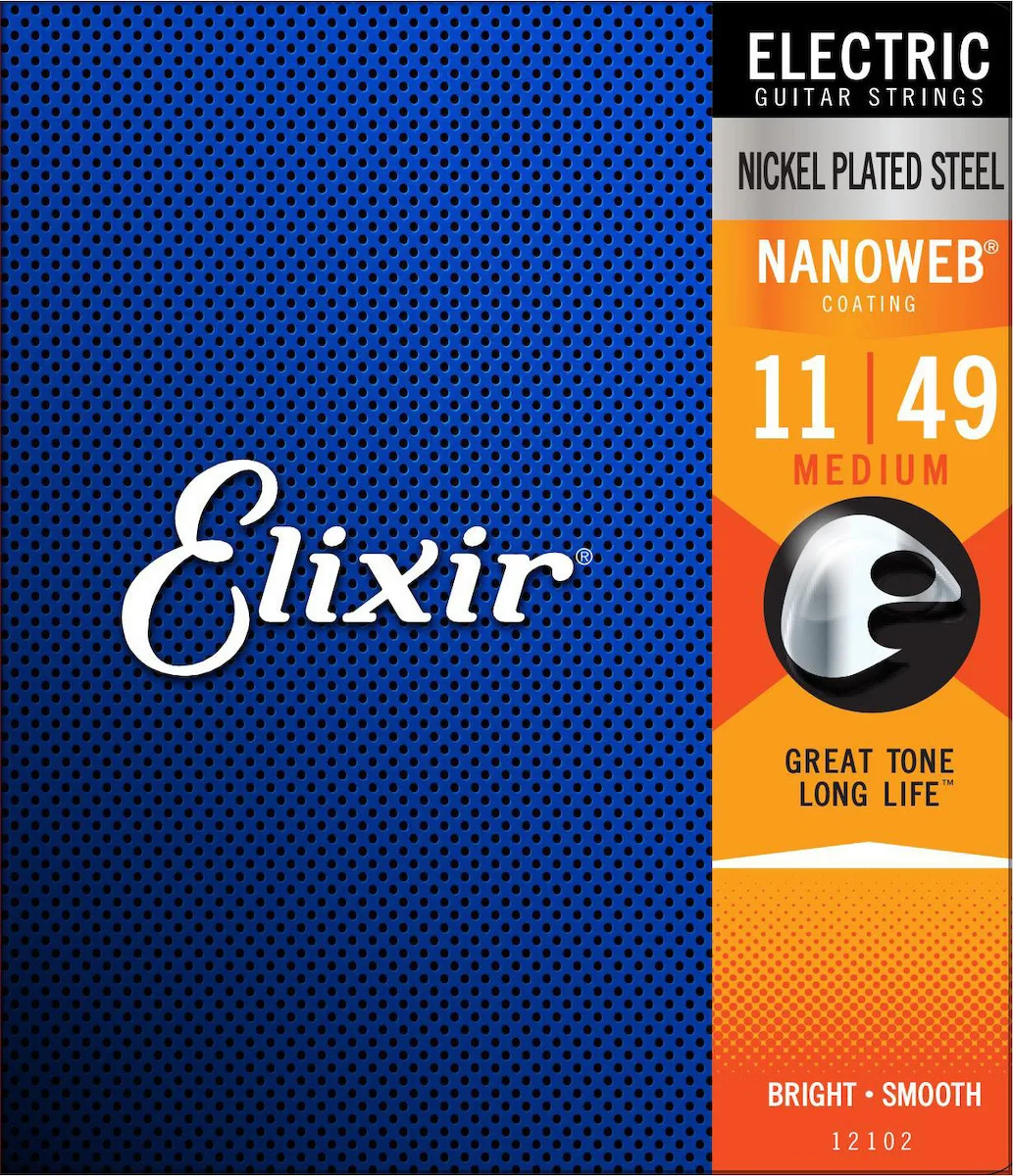 20200406143715_elixir_12102.jpeg Elixir Σετ Nickel Plated Steel Χορδών 11 - 49" για Ηλεκτρική Κιθάρα Nanoweb 12102 - Image 1