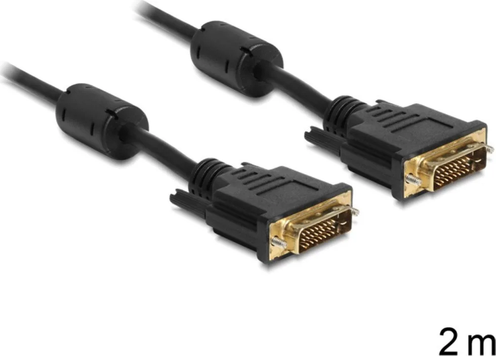 DeLock DVI Cable DVI-D male - DVI-D male 2m (83190) - Image 1