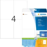 Herma 100 Αυτοκόλλητες Ετικέτες Α4 Ορθογώνιες 5063 105x148mm