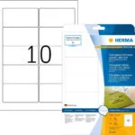 Herma 250 Αυτοκόλλητες Ετικέτες Α4 Ορθογώνιες 8018 96x50.8mm