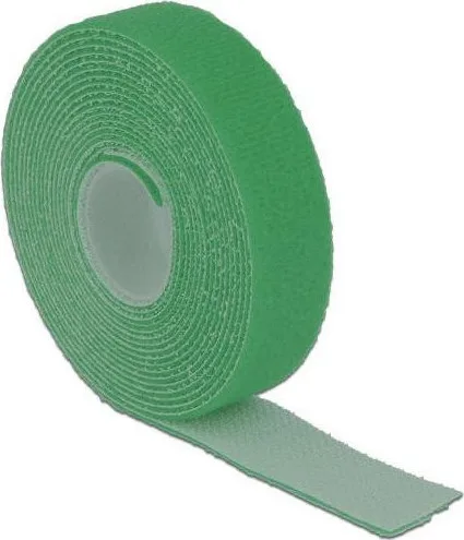 DeLock Hook & Loop Green Αυτοκόλλητη Ταινία Χριτς Χρατς Πράσινη 3mx20mm 18730 - Image 1