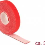 DeLock Hook & Loop Red Αυτοκόλλητη Ταινία Χριτς Χρατς Κόκκινη 3mx13mm 18718