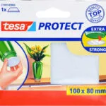 Tesa 57891 Τσοχάκι Τετράγωνο με Αυτοκόλλητο 100x80mm Λευκά 57891-00000-01
