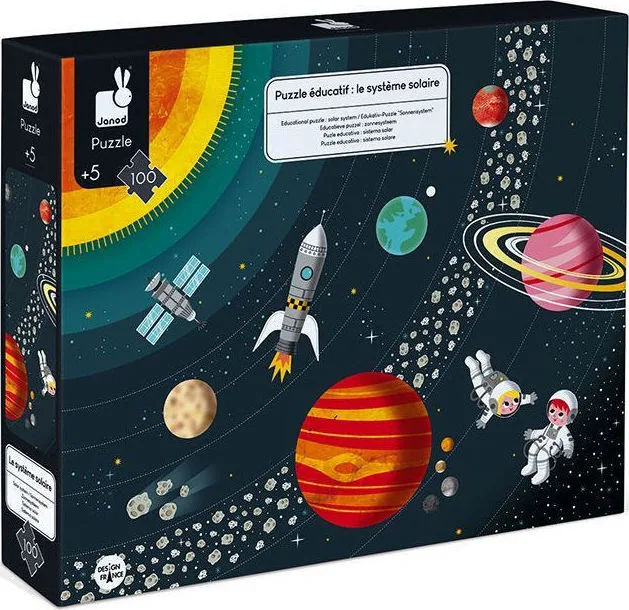 20200528100310_solar_system_100pcs_j02678_janod.jpeg Παιδικό Puzzle Solar System για 5+ Ετών 100pcs J02678 Janod - Image 1