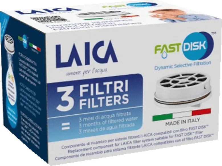 20200616150754_laica_fast_disk_fd03a_3tmch.jpeg Laica Ανταλλακτικό Φίλτρο Νερού για Κανάτα από Ενεργό Άνθρακα Fast Disk FD03A 3τμχ - Image 1