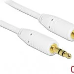 DeLock Καλώδιο Ήχου 3.5mm male - 3.5mm male Λευκό 0.5m 83743