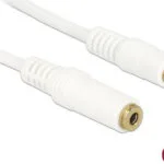 DeLock Καλώδιο Ήχου 3.5mm male - 3.5mm female Λευκό 0.5m 83763