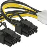 DeLock 6-Pin PCIe - 8-Pin PCIe Cable 0.15m Πολύχρωμο 85452