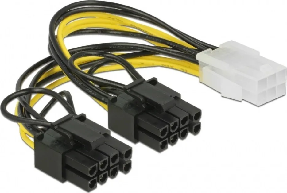 DeLock 6-Pin PCIe - 8-Pin PCIe Cable 0.15m Πολύχρωμο 85452 - Image 1