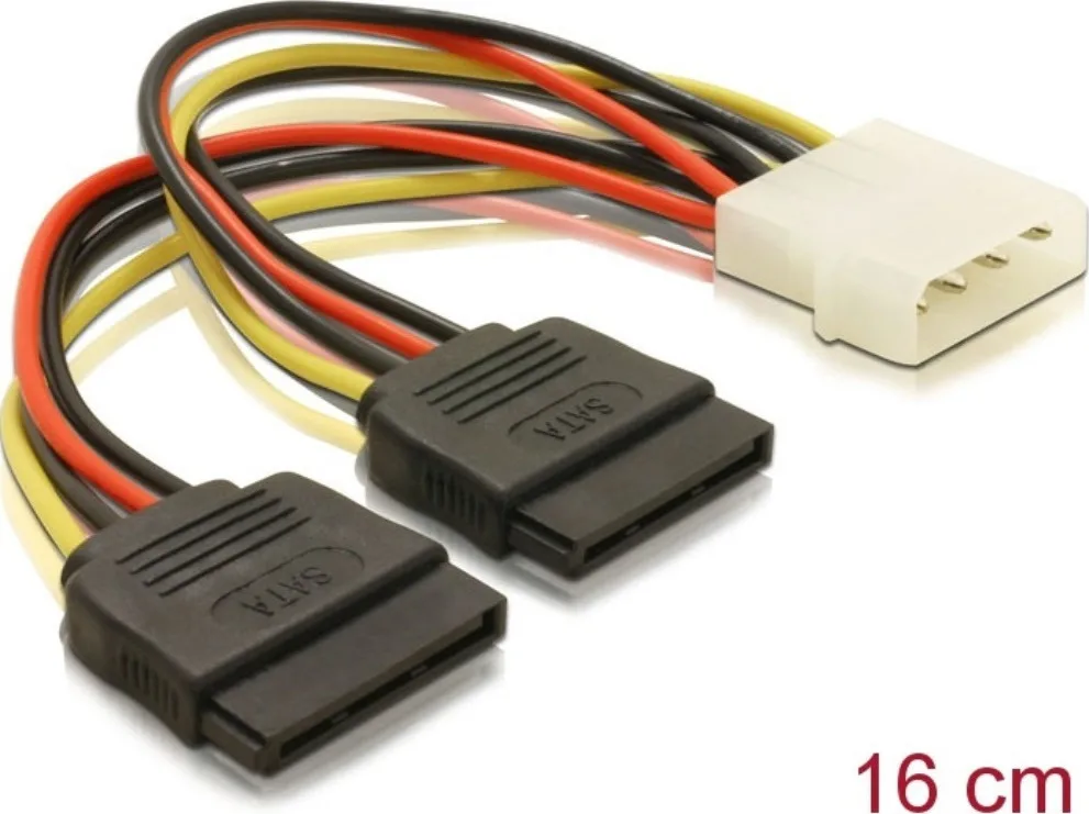 20200710141730_delock_4_pin_molex_male_15_pin_sata_female_cable_0_112m_60102.jpeg DeLock 4-Pin Molex - 15-Pin Sata Cable 0.112m Πολύχρωμο 60102 - Image 1