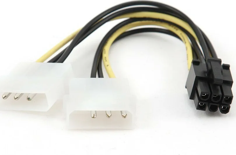 Cablexpert 6-Pin PCIe - 4-Pin Molex Cable 0.15m Πολύχρωμο CC-PSU-6 - Image 1