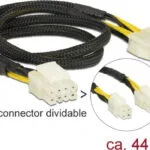 DeLock 8-Pin EPS - 8-Pin EPS Cable 0.44m Μαύρο 83653