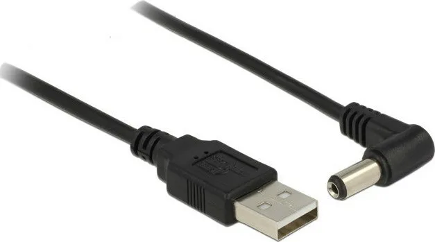 DeLock Cable USB-A male - DC 5.5 x 2.1mm Μαύρο 1.5m (83578) - Image 1