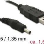 DeLock Cable USB-A male - DC 3.5 x 1.35 mm Μαύρο 1.5m (82377)
