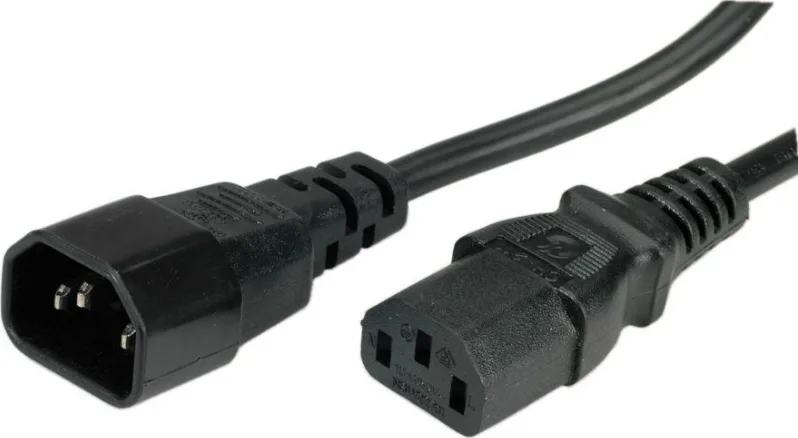 Roline IEC C14 - IEC C13 Cable 1m Μαύρο 19.99.1510 - Image 1
