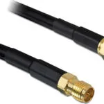DeLock Καλώδιο Κεραίας WiFi RCA male - RP-SMA Female 2m Μαύρο (88430)