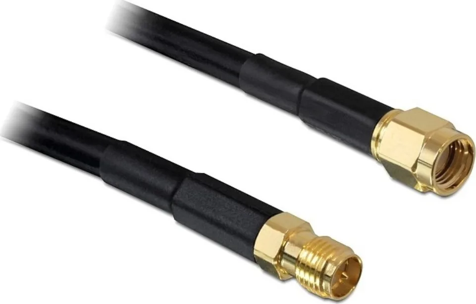 DeLock Καλώδιο Κεραίας WiFi RCA male - RP-SMA Female 2m Μαύρο (88430) - Image 1