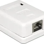 DeLock Μονή Εξωτερική Πρίζα Δικτύου RJ45 Τύπου Cat6 σε Λευκό Χρώμα 86169