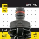 Entac Φακός Κεφαλής LED IP44 με Μέγιστη Φωτεινότητα 110lm 15.007.0014